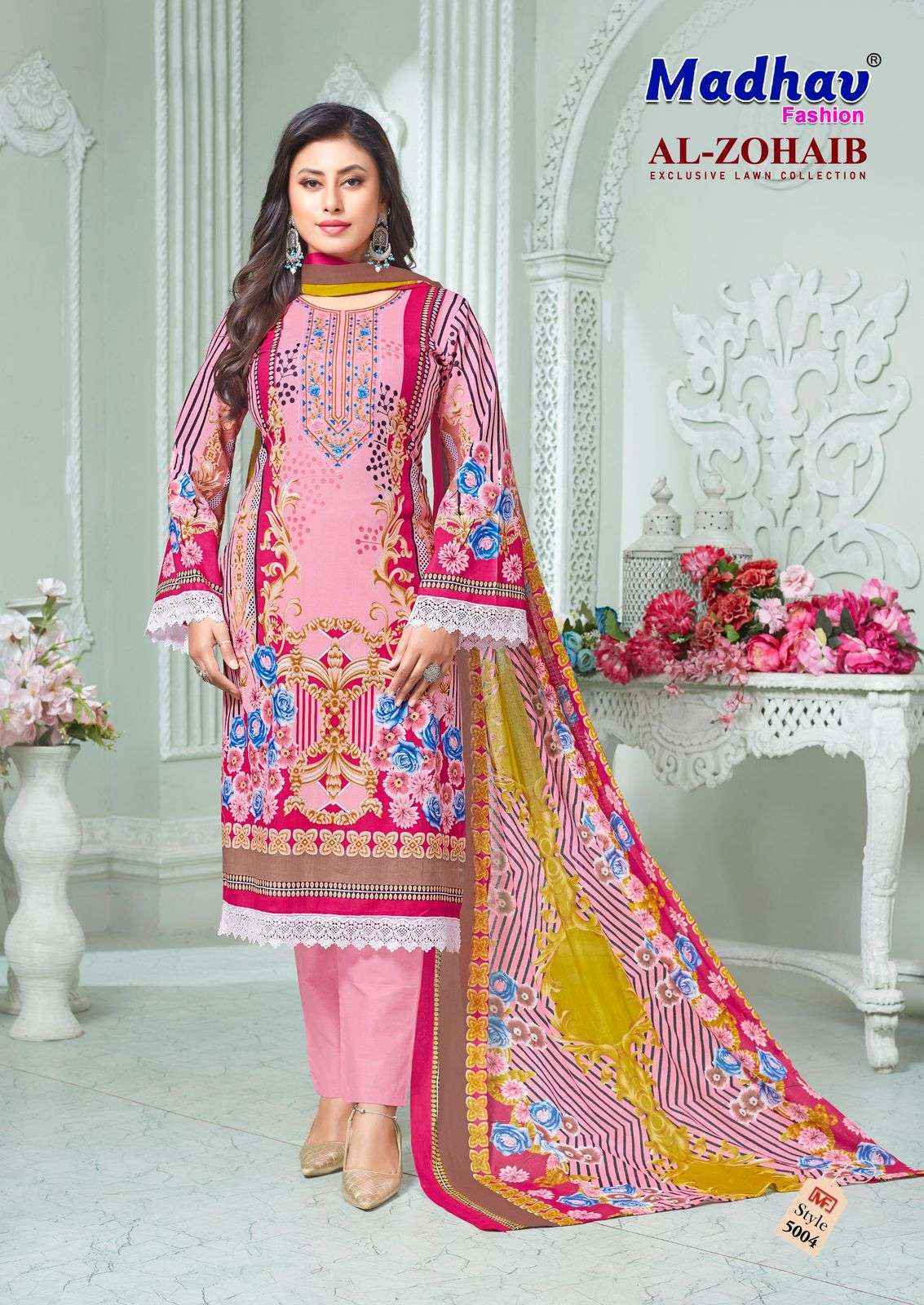 Madhav Fashion Al Zohaib Vol 5 Lawn Cotton Dress Material Online Shopping ( 6 pcs Catalogue )