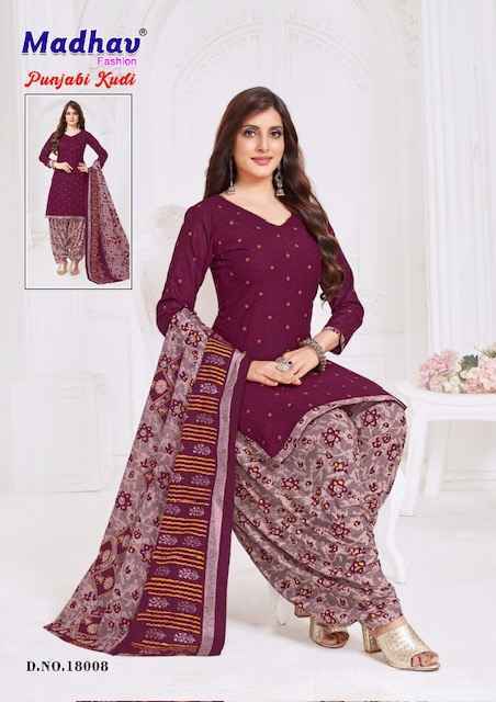 Madhav Fashion Punjabi Kudi Vol 18 Cotton Dress Material Online Shopping ( 10 pcs Catalogue )