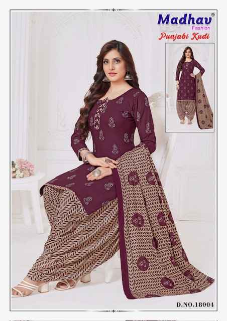 Madhav Fashion Punjabi Kudi Vol 18 Cotton Dress Material Online Shopping ( 10 pcs Catalogue )