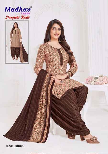 Madhav Fashion Punjabi Kudi Vol 18 Cotton Dress Material Online Shopping ( 10 pcs Catalogue )