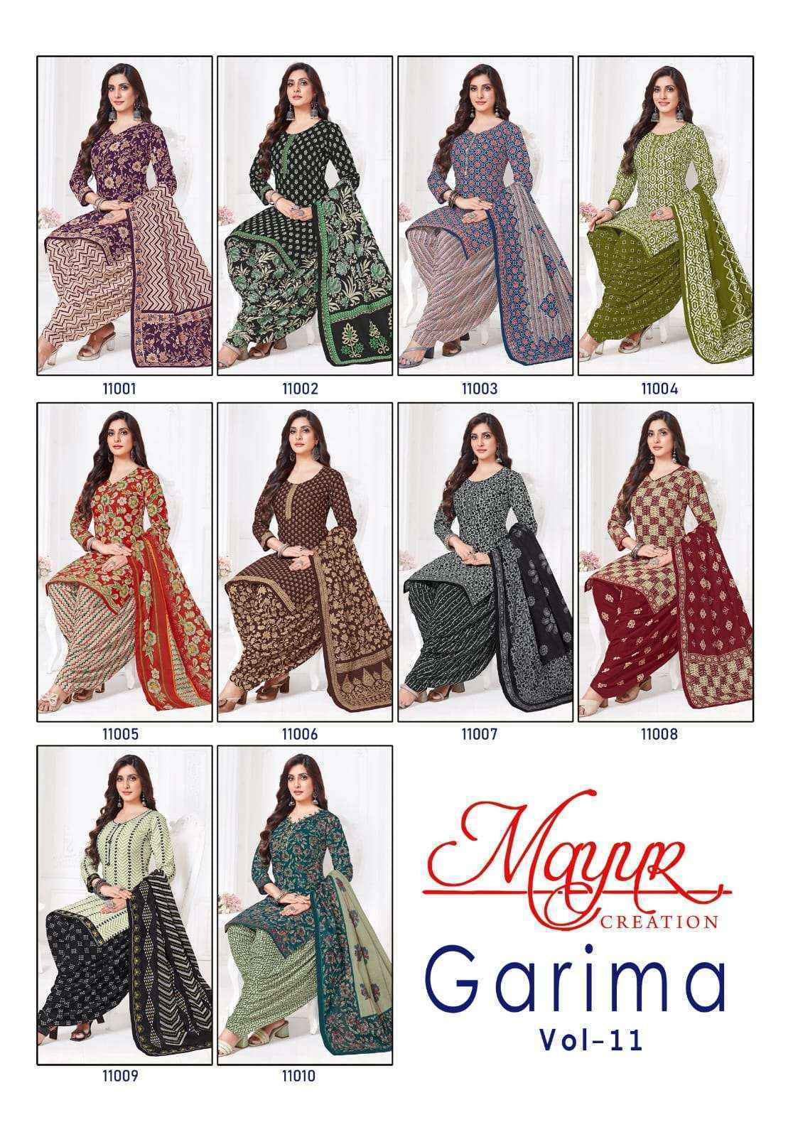 Mayur Creation Garima Vol 11 Cotton Dress Material Online Shopping ( 10 pcs Catalogue )