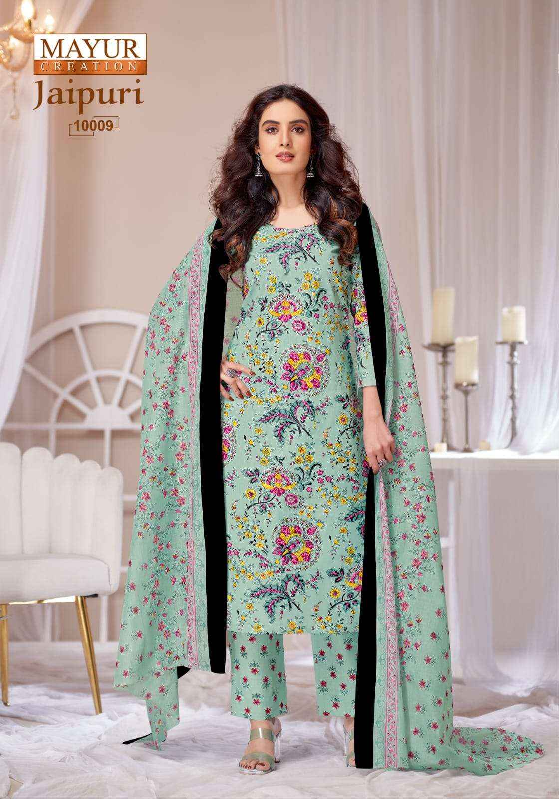 MAYUR CREATION JAIPURI VOL 10 READYMADE SUIT WHOLESALE PRICE ( 10 PCS CATALOG )