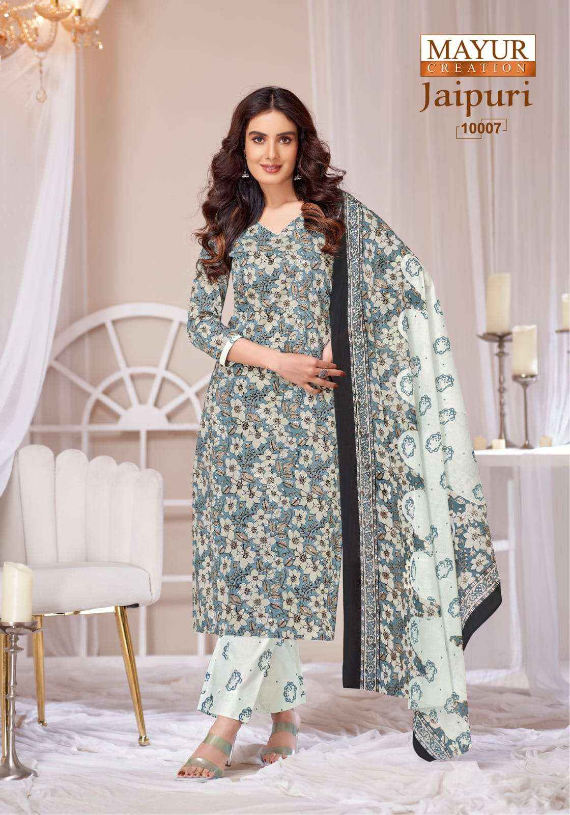 MAYUR CREATION JAIPURI VOL 10 READYMADE SUIT WHOLESALE PRICE ( 10 PCS CATALOG )