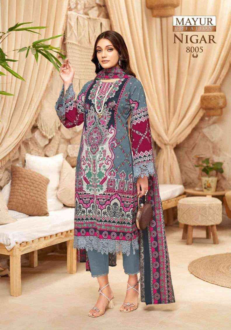 Mayur Creation Nigar Vol 8 Cotton Dress Material Latest Catalog (  8 pcs Catalogue )