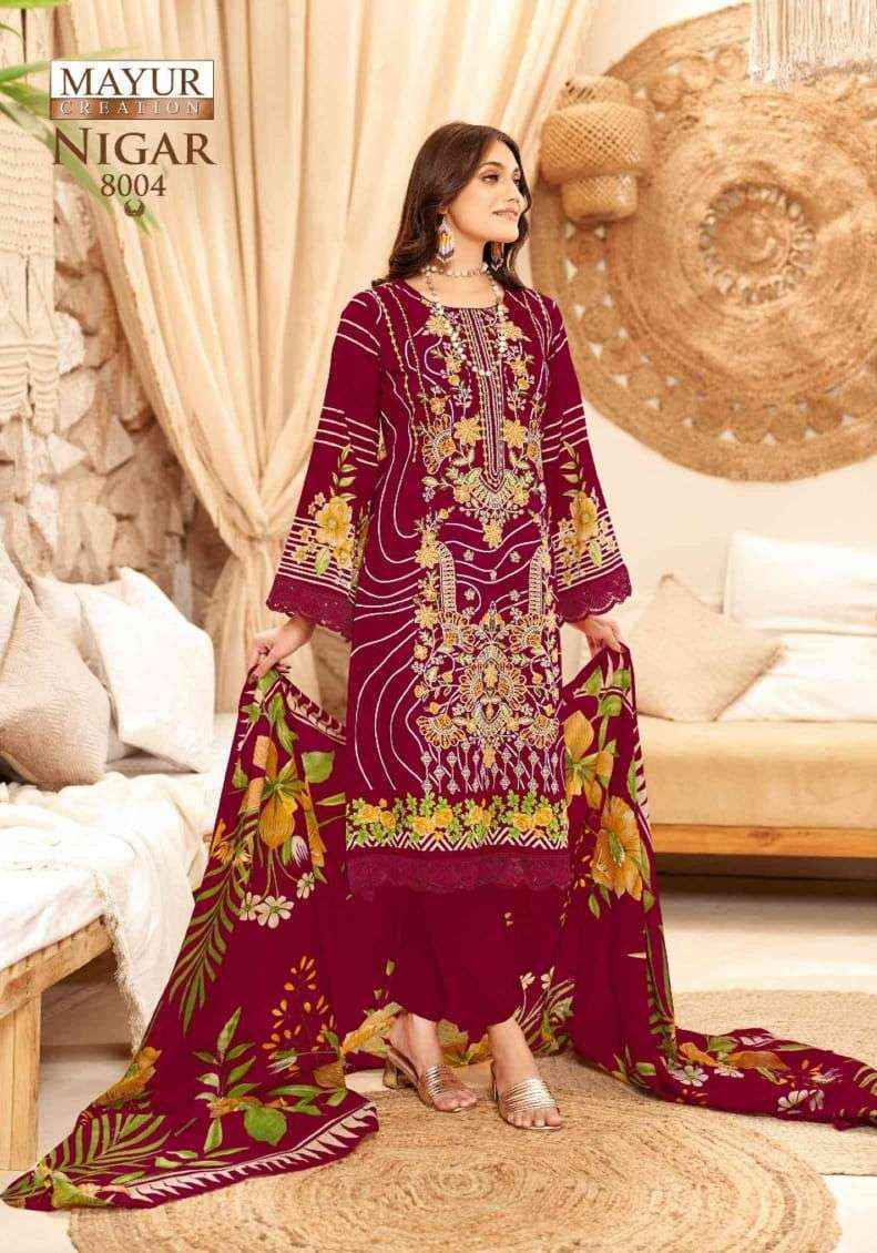 Mayur Creation Nigar Vol 8 Cotton Dress Material Latest Catalog (  8 pcs Catalogue )