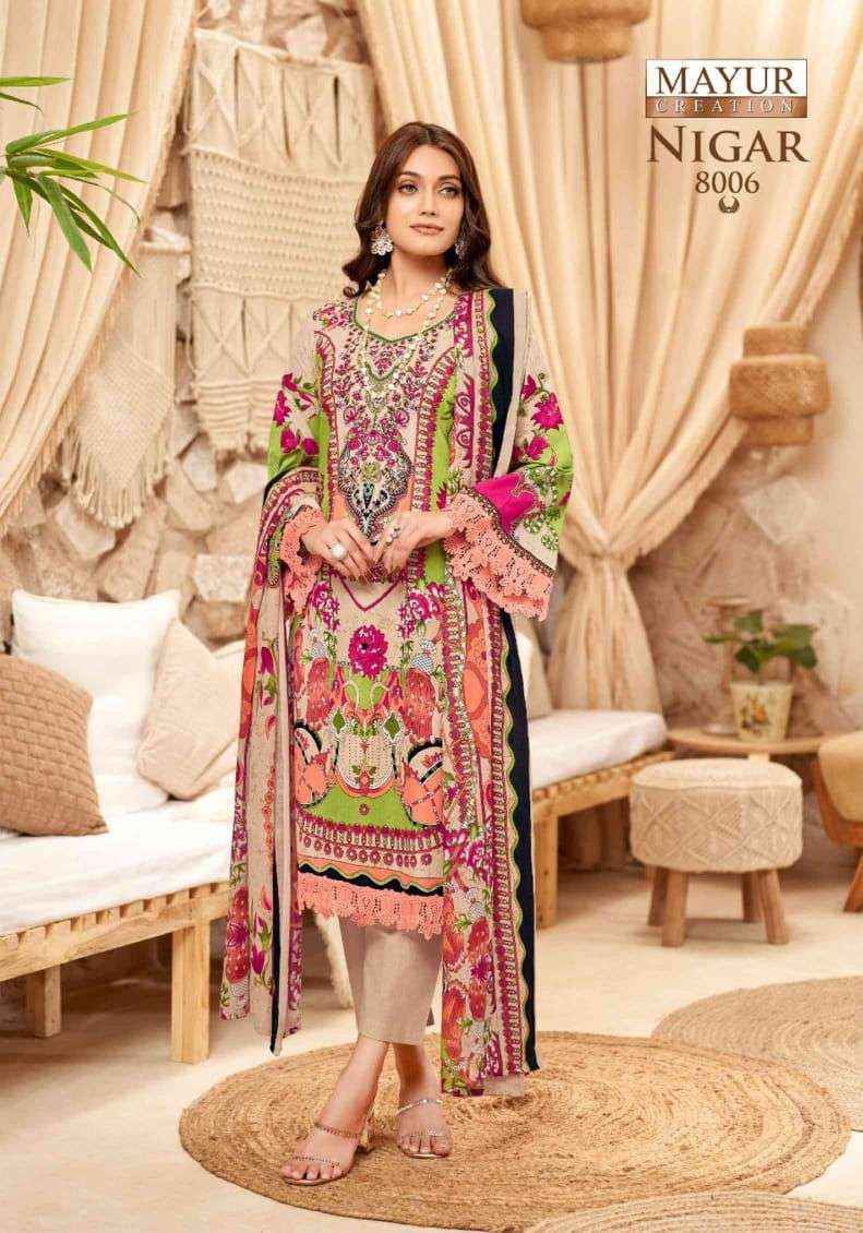 Mayur Creation Nigar Vol 8 Cotton Dress Material Latest Catalog (  8 pcs Catalogue )