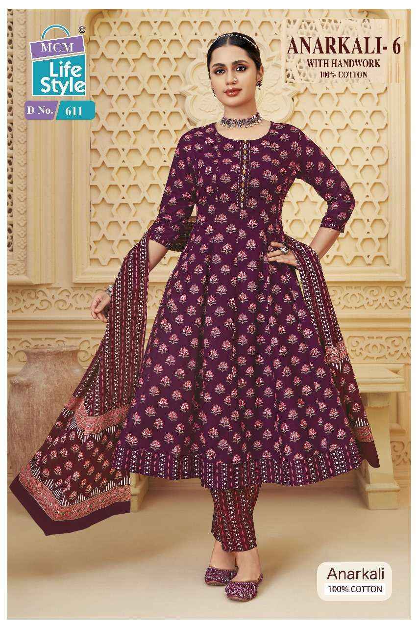 MCM Lifestyle Anarkali Vol 6 Cotton Kurti Combo Wholesale Surat ( 10 pcs Catalogue )