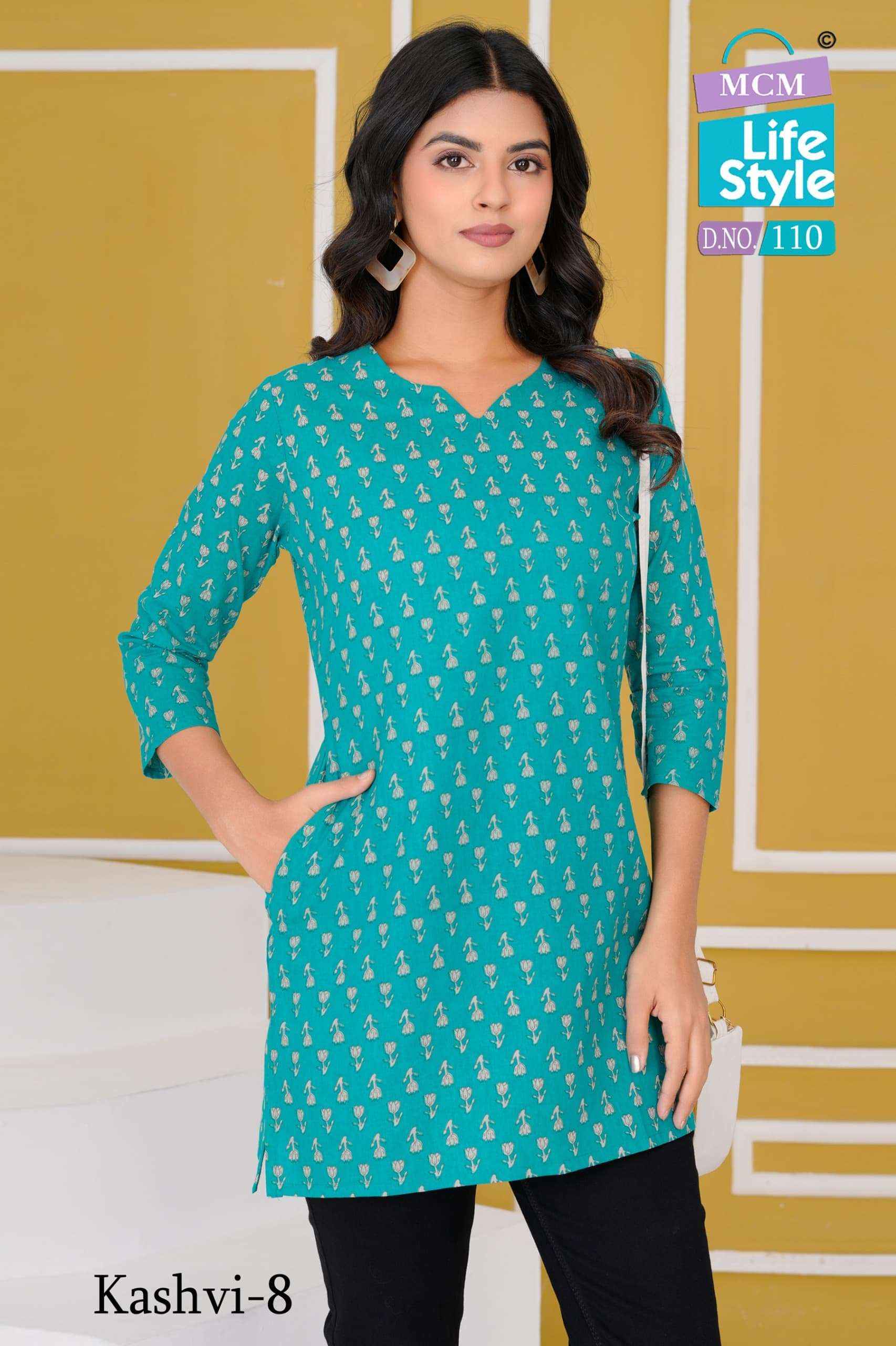 MCM LIFESTYLE KASHVI VOL 8 COTTON PRINT FANCY SHORT TOP WHOLESALE PRICE ( 10 PCS CATALOG )