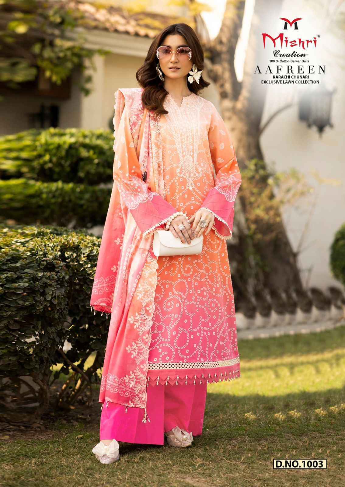 MISHRI AAFREEN HEAVY PURE LAWN COTTON DRESS MATERIAL AT WHOLESALE PRICE ( 6 PCS CATALOGUE )