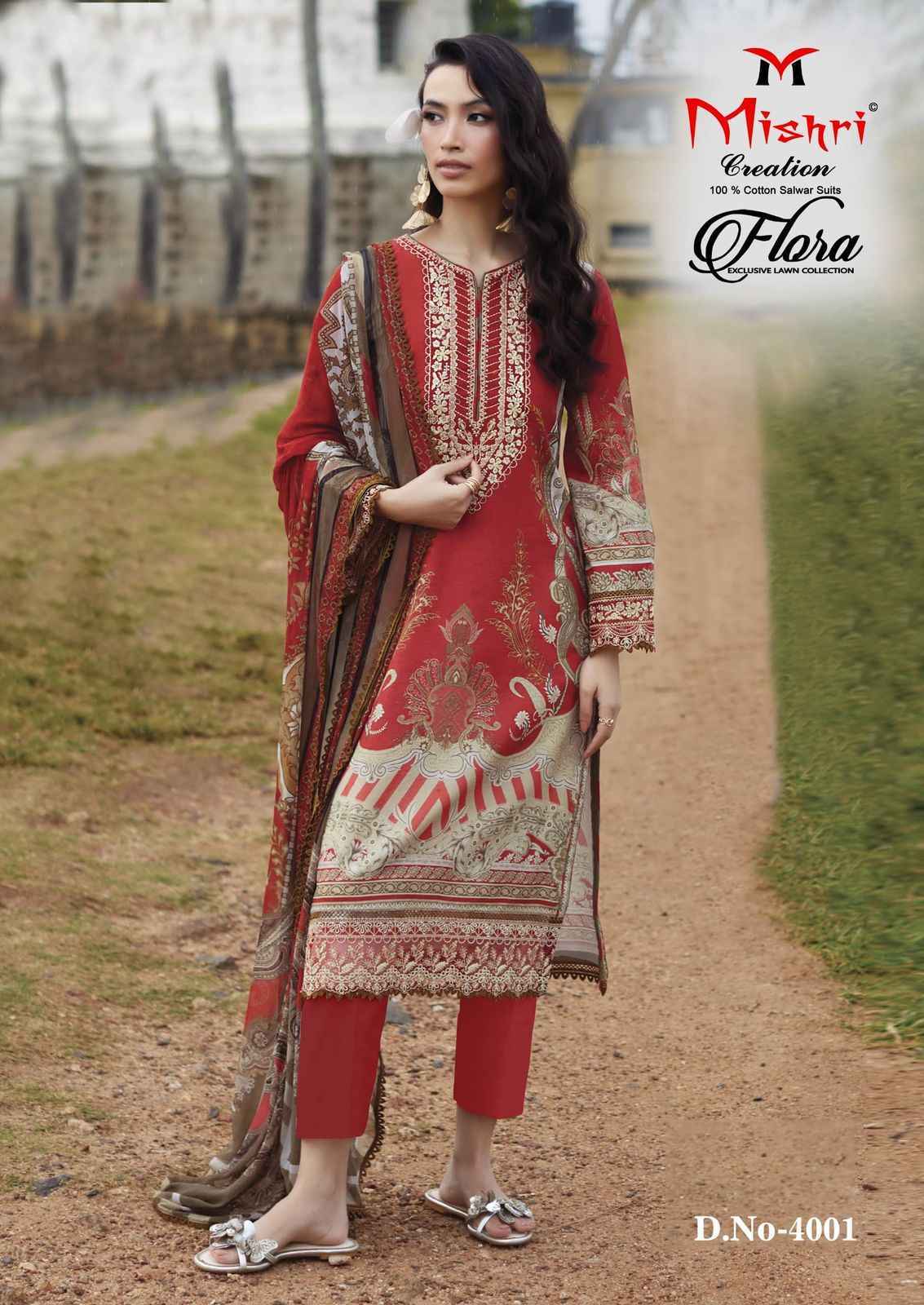 Mishri Creation Flora Vol 4 Lawn Cotton Salwar Suit Wholesale Price ( 6 Pcs Catalog )