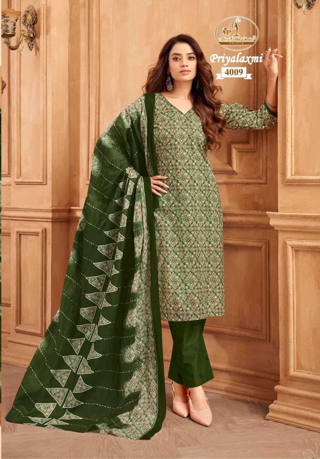 Miss World Choice Priyalaxmi Vol 4 Cotton Dress Material Wholesale Catalog ( 10 pcs Catalogue )