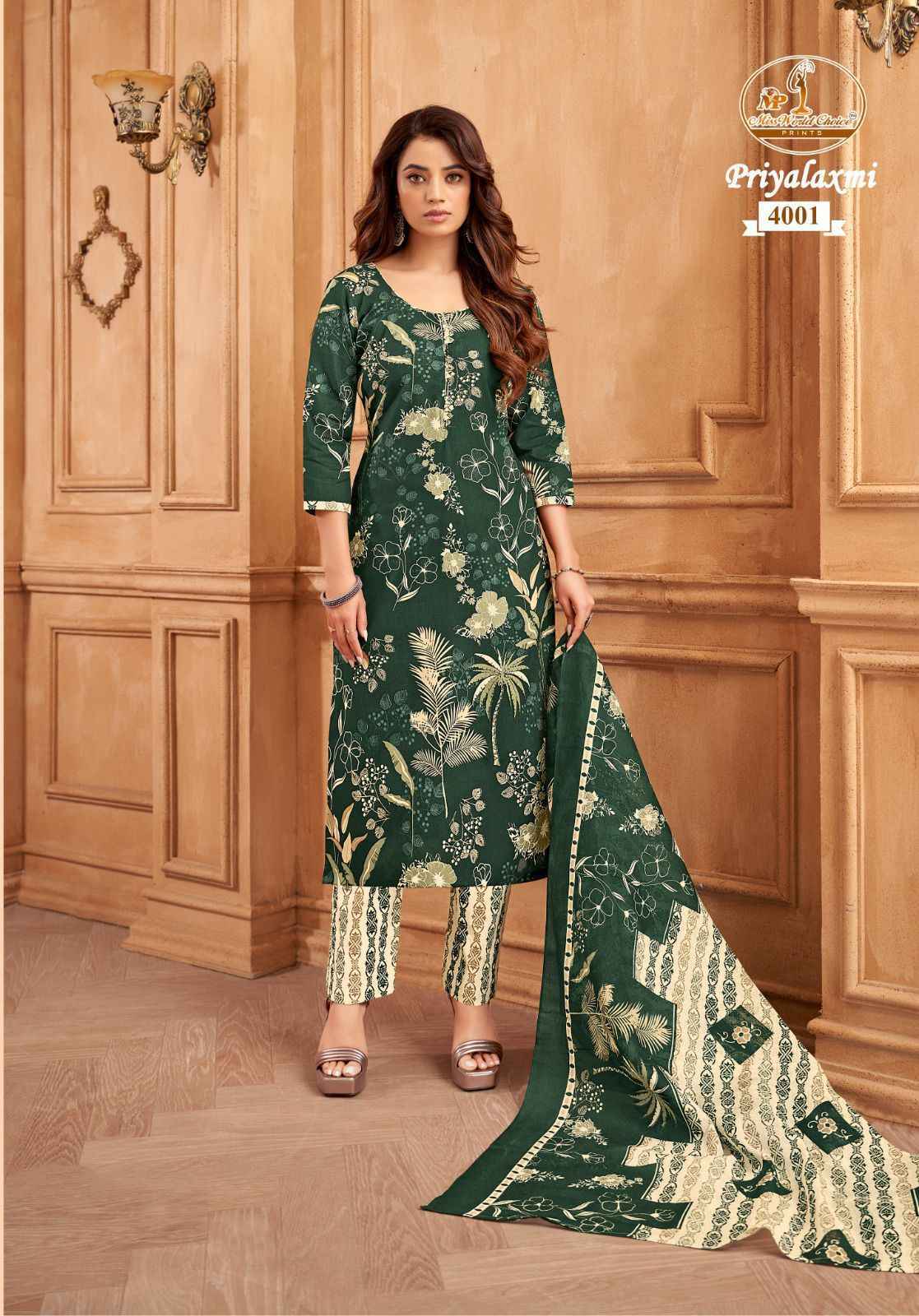 Miss World Choice Priyalaxmi Vol 4 Cotton Dress Material Wholesale Catalog ( 10 pcs Catalogue )