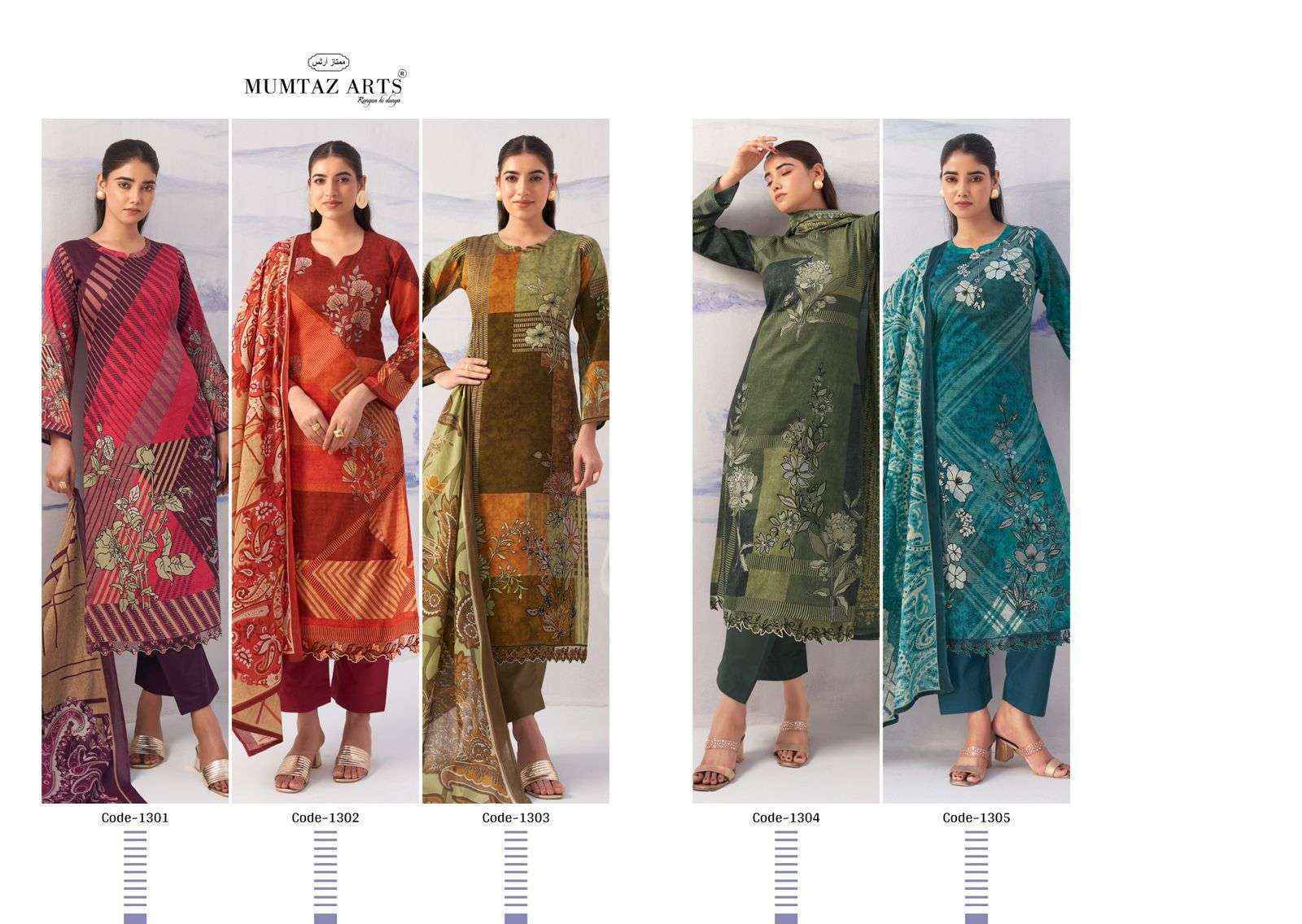 Mumtaz Arts Noor Jam Satin Dress Material Surat Wholesale ( 5 pcs Catalogue )