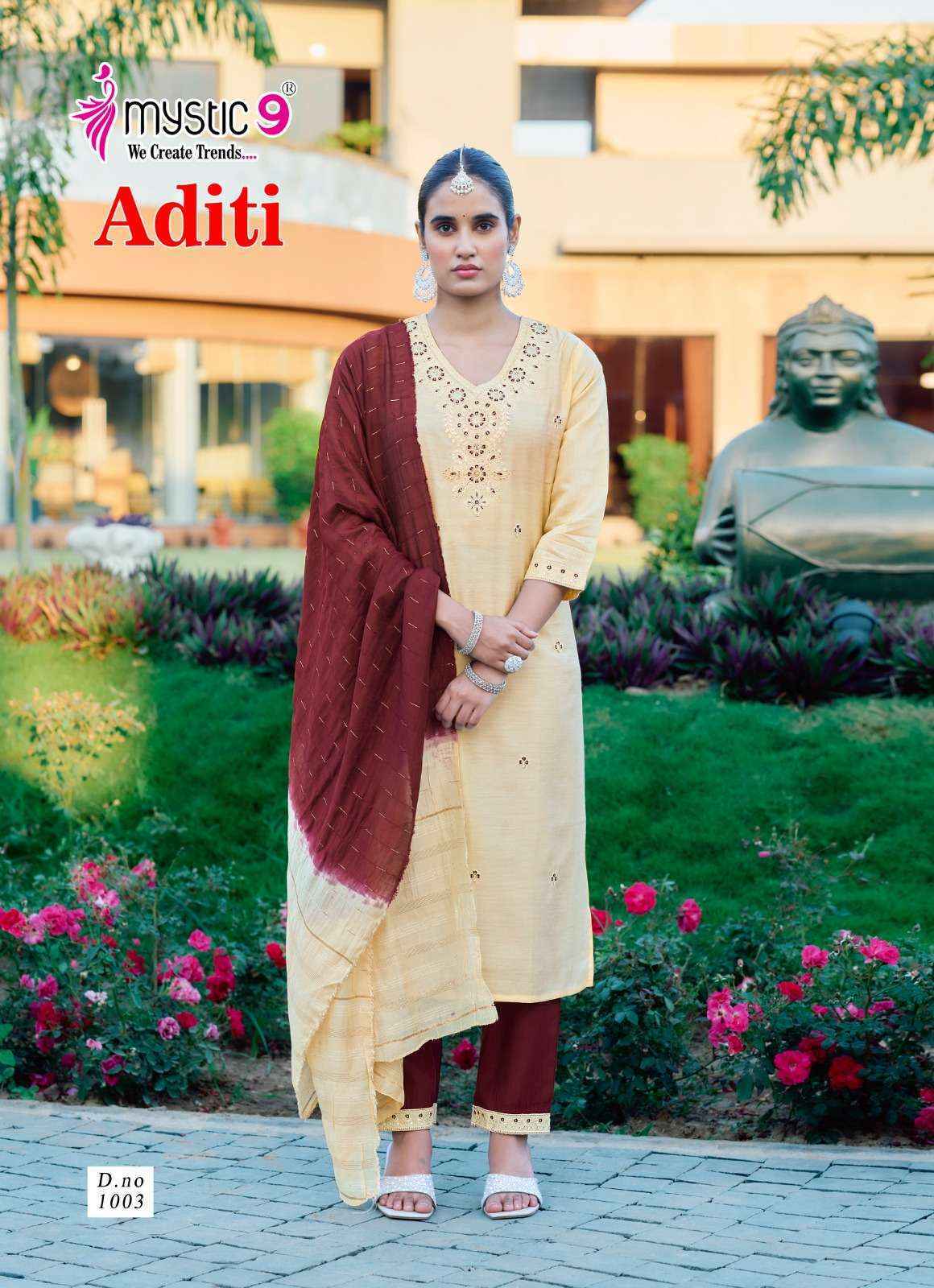 Mystic 9 Aditi Vol 1 Roman Silk Readymade Suit Wholesale Price ( 8 Pcs Catalog )