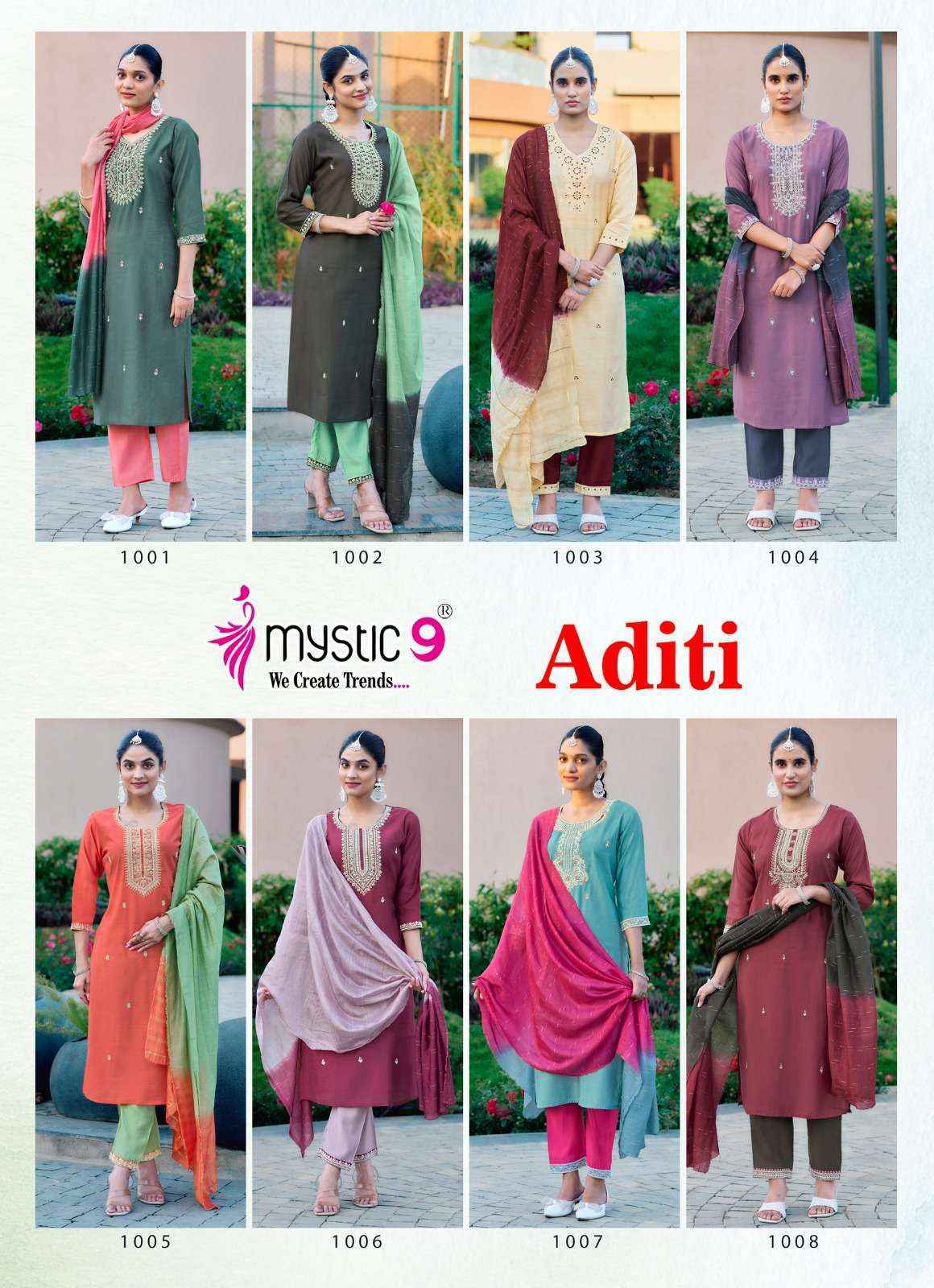 Mystic 9 Aditi Vol 1 Roman Silk Readymade Suit Wholesale Price ( 8 Pcs Catalog )