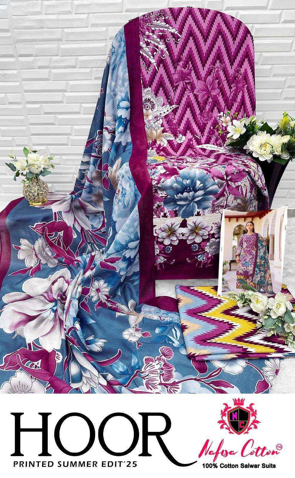 Nafisa Cotton Hoor Printed Summer Edition 25 Cotton Salwar Kameez Wholesale Rate ( 6 Pcs Catalog )