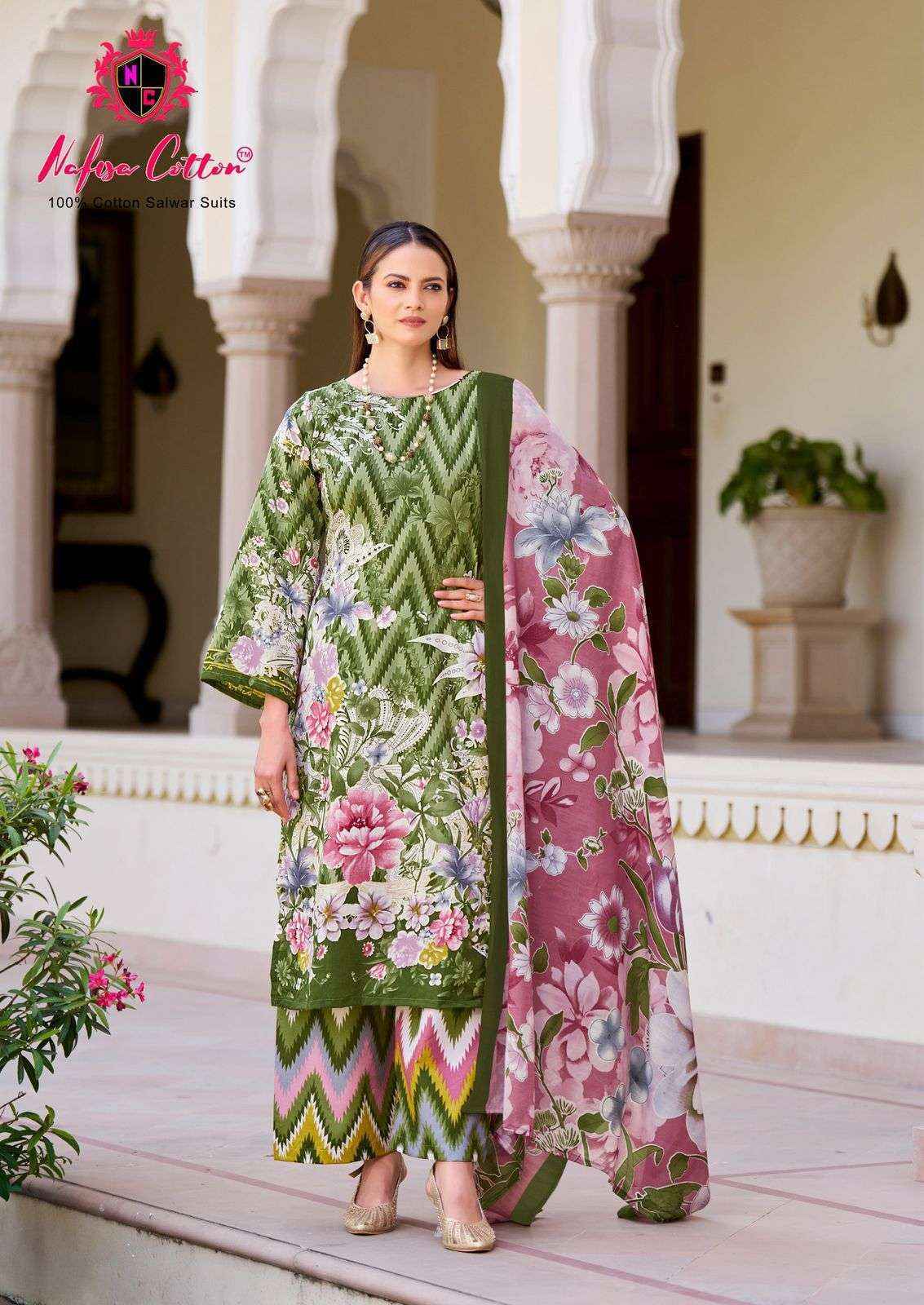 Nafisa Cotton Hoor Printed Summer Edition 25 Cotton Salwar Kameez Wholesale Rate ( 6 Pcs Catalog )