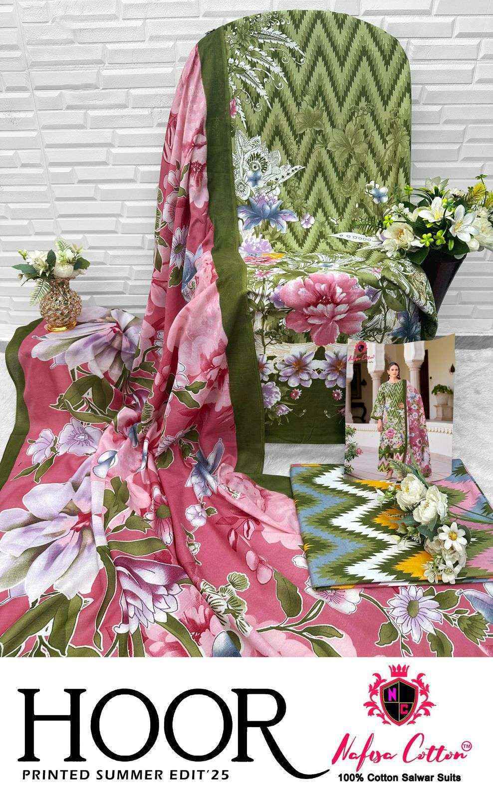 Nafisa Cotton Hoor Printed Summer Edition 25 Cotton Salwar Kameez Wholesale Rate ( 6 Pcs Catalog )