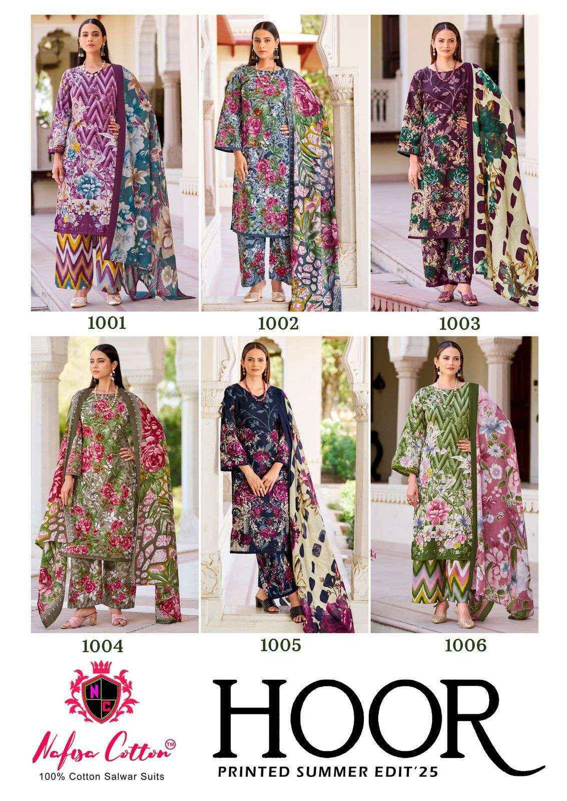Nafisa Cotton Hoor Printed Summer Edition 25 Cotton Salwar Kameez Wholesale Rate ( 6 Pcs Catalog )