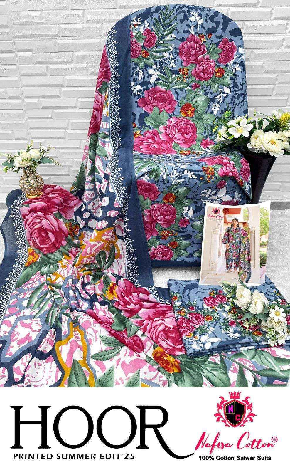 Nafisa Cotton Hoor Printed Summer Edition 25 Cotton Salwar Kameez Wholesale Rate ( 6 Pcs Catalog )
