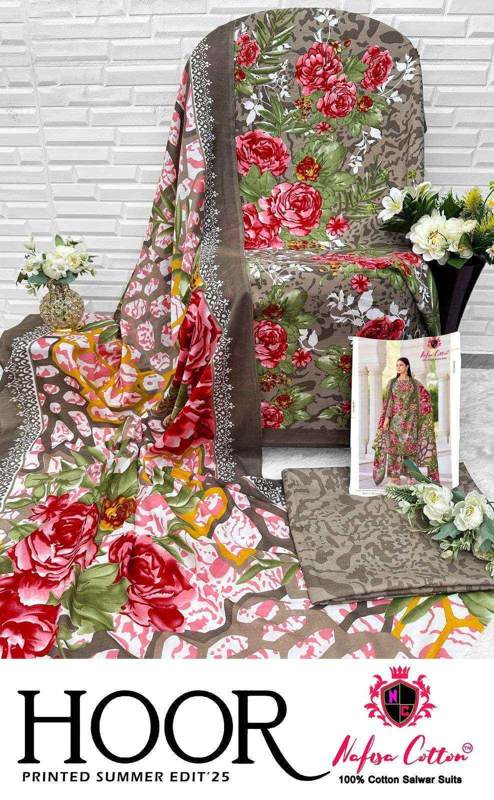 Nafisa Cotton Hoor Printed Summer Edition 25 Cotton Salwar Kameez Wholesale Rate ( 6 Pcs Catalog )