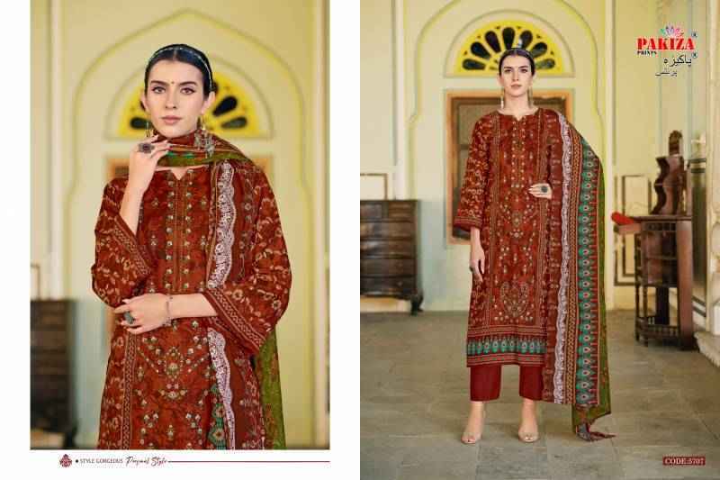 Pakiza Prints Khusboo Vol 57 Lawn Salwar Kameez Wholesale Rate ( 10 Pcs Catalog )