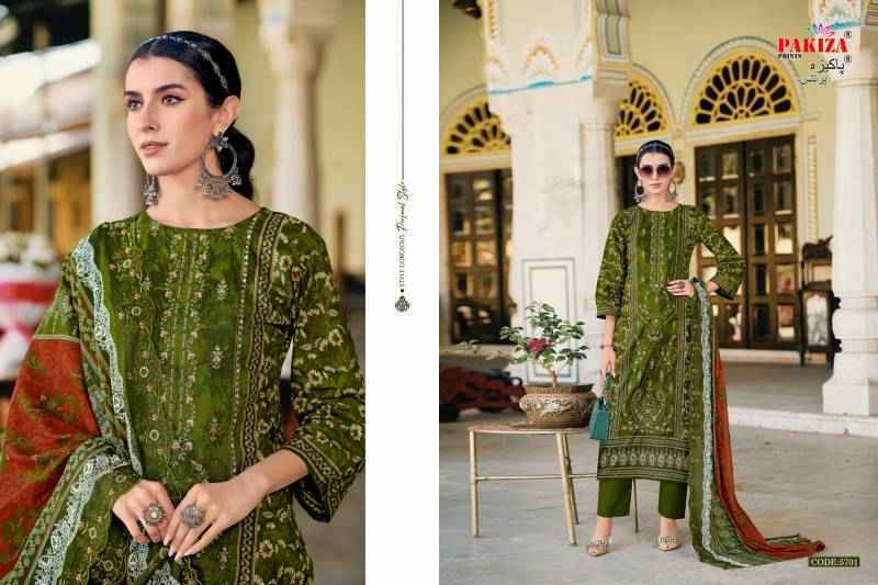 Pakiza Prints Khusboo Vol 57 Lawn Salwar Kameez Wholesale Rate ( 10 Pcs Catalog )