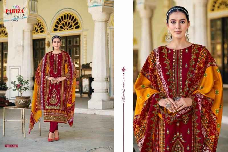 Pakiza Prints Khusboo Vol 57 Lawn Salwar Kameez Wholesale Rate ( 10 Pcs Catalog )