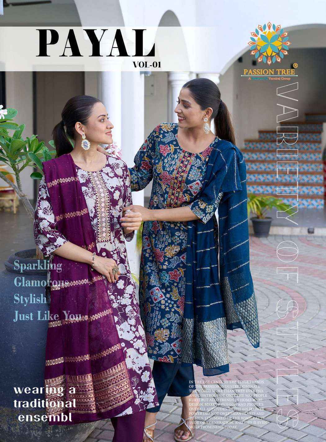 Passion Tree Payal Vol 1 Silk Kurti Combo Set Wholesale Rate ( 8 Pcs Catalog )