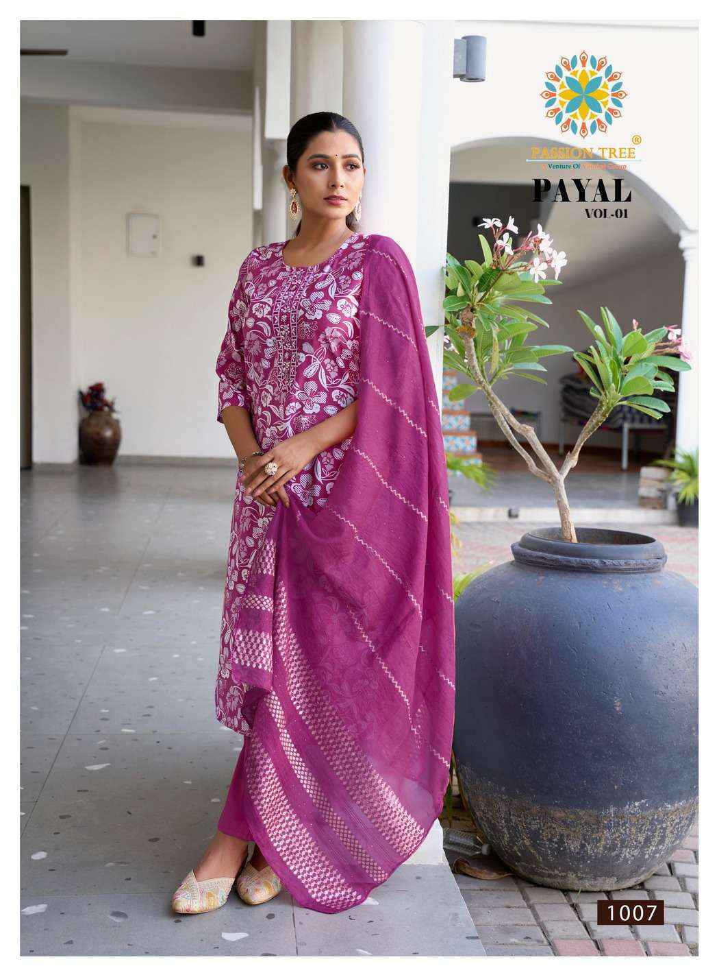 Passion Tree Payal Vol 1 Silk Kurti Combo Set Wholesale Rate ( 8 Pcs Catalog )