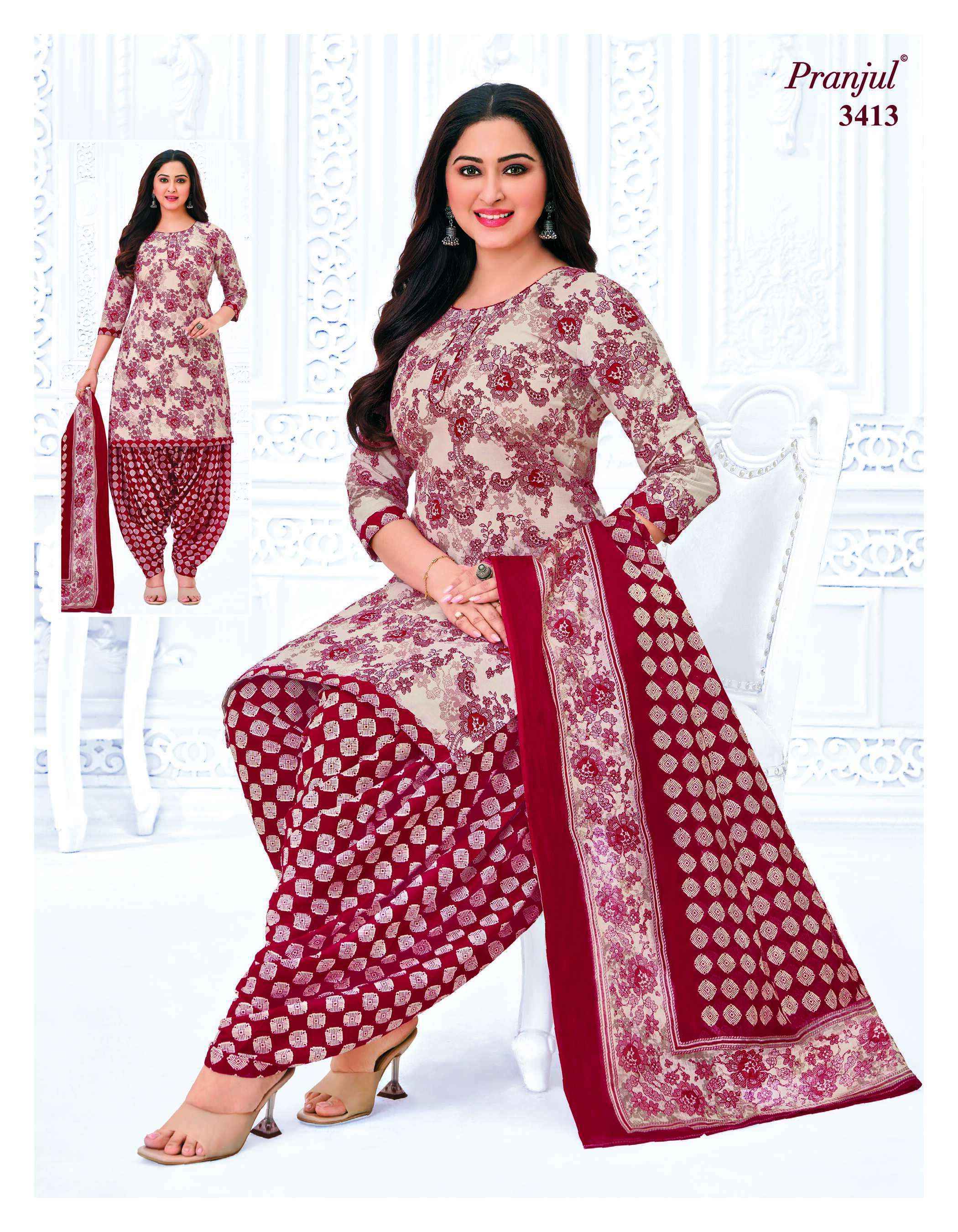 Pranjul Fashion Priyanshi Vol 34 Cotton Dress Material Surat Wholesale ( 36 pcs Catalogue )