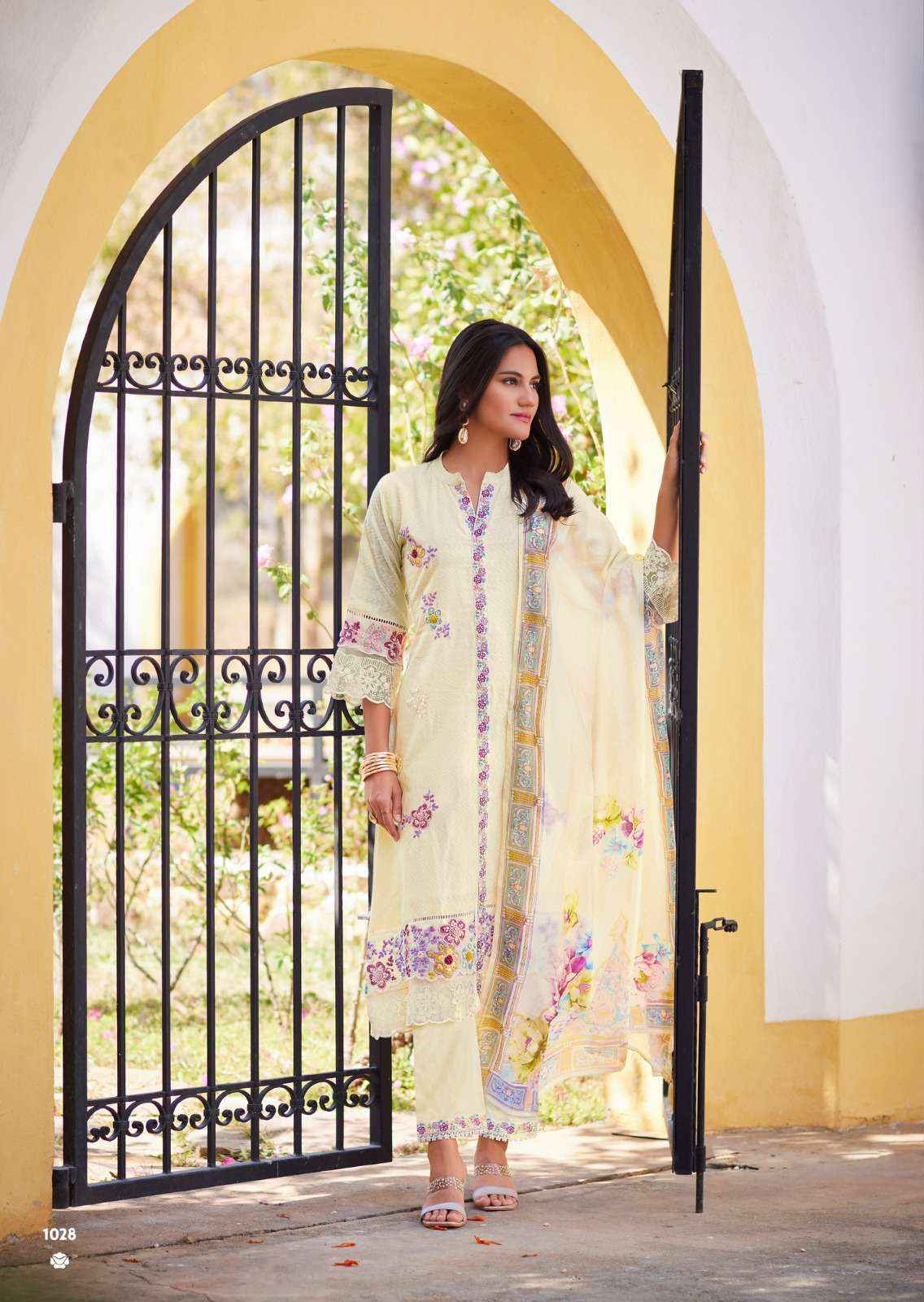 PRM INDIA CASABELLA COTTON EMBROIDERY DESIGNER READY MADE SUIT WHOLESALE PRICE ( 6 PCS CATALOG )