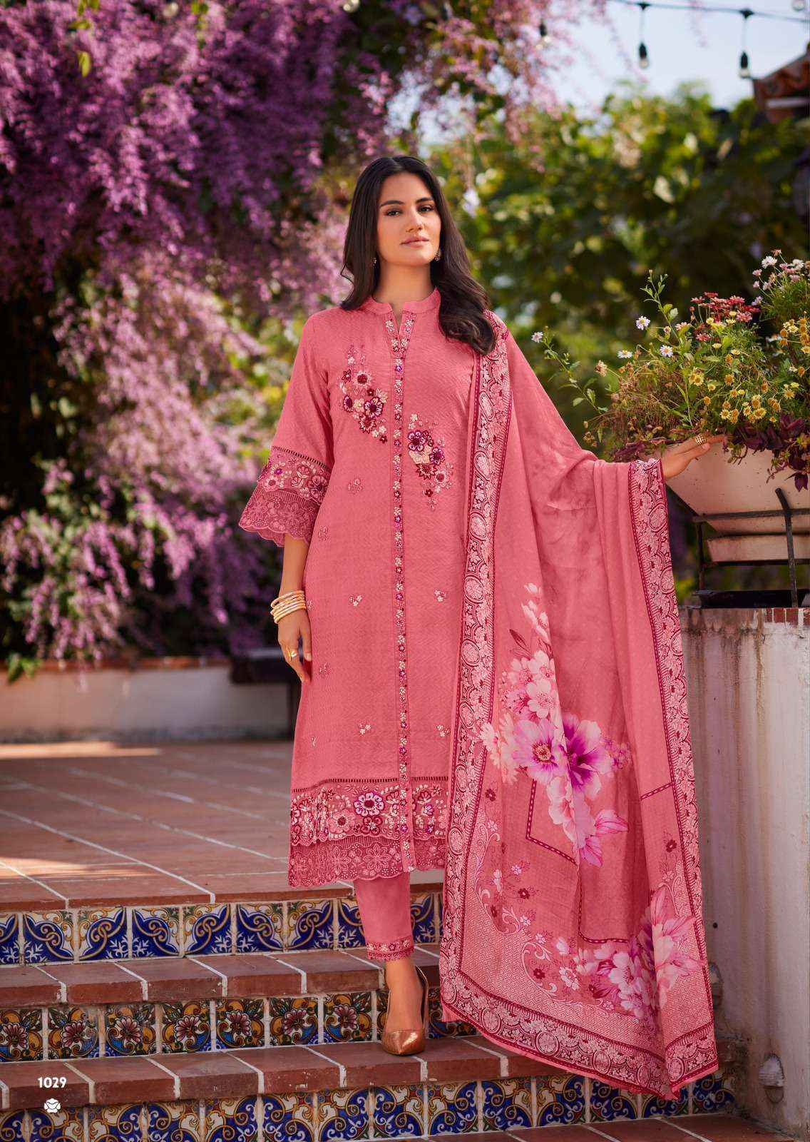 PRM INDIA CASABELLA COTTON EMBROIDERY DESIGNER READY MADE SUIT WHOLESALE PRICE ( 6 PCS CATALOG )