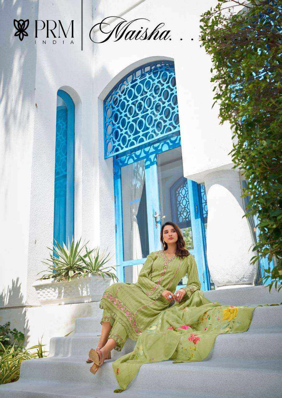 PRM INDIA MAISHA EMBROIDERY DESIGNER READYMADE SUIT WHOLESALE PRICE ( 6 PCS CATALOG )