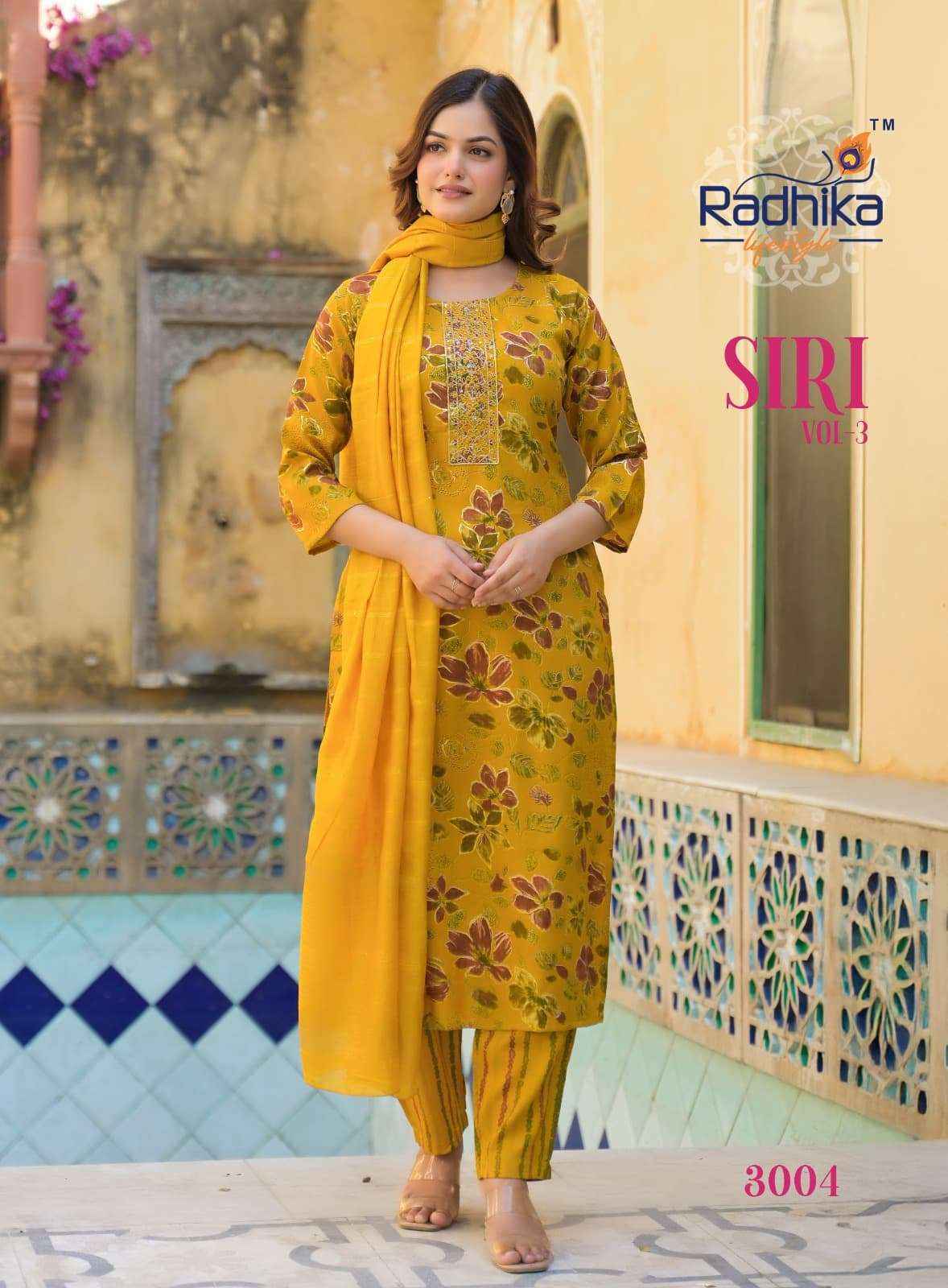 Radhika Lifestyle Siri Vol 3 Rayon Kurti Combo Set Wholesale Price ( 8 Pcs Catalog )