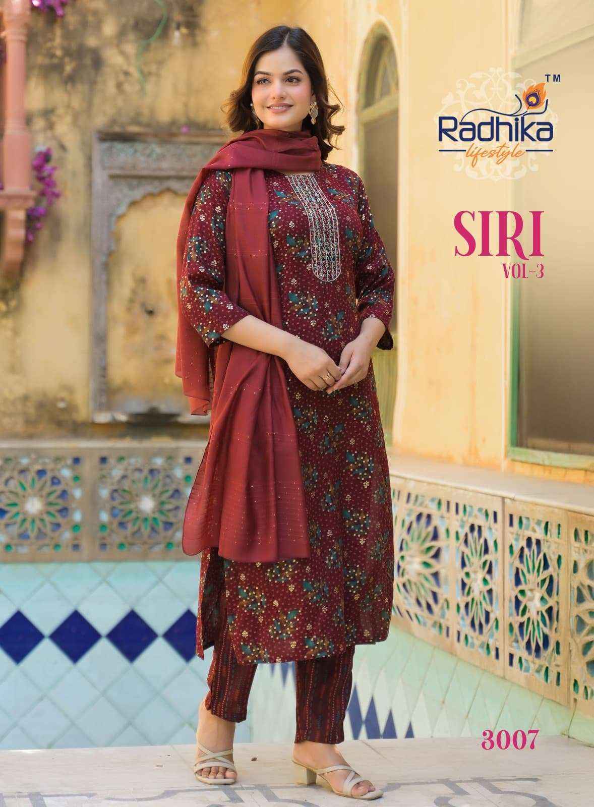 Radhika Lifestyle Siri Vol 3 Rayon Kurti Combo Set Wholesale Price ( 8 Pcs Catalog )