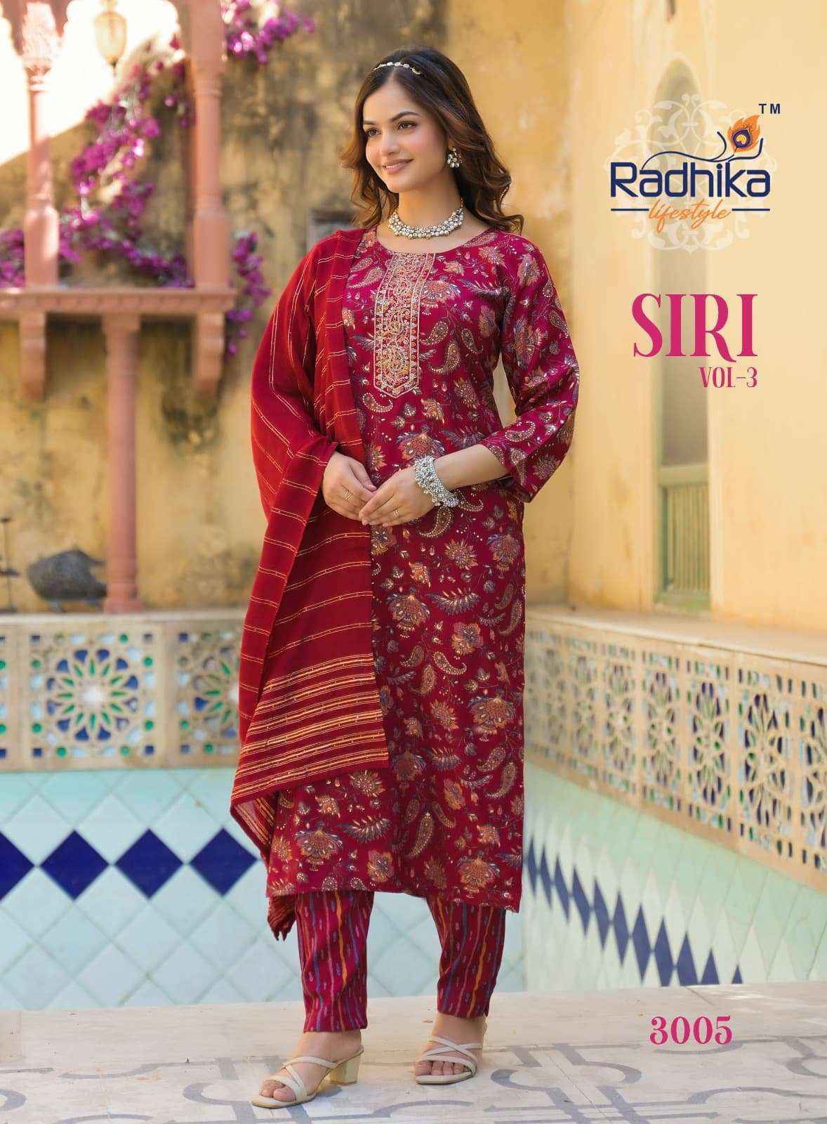 Radhika Lifestyle Siri Vol 3 Rayon Kurti Combo Set Wholesale Price ( 8 Pcs Catalog )