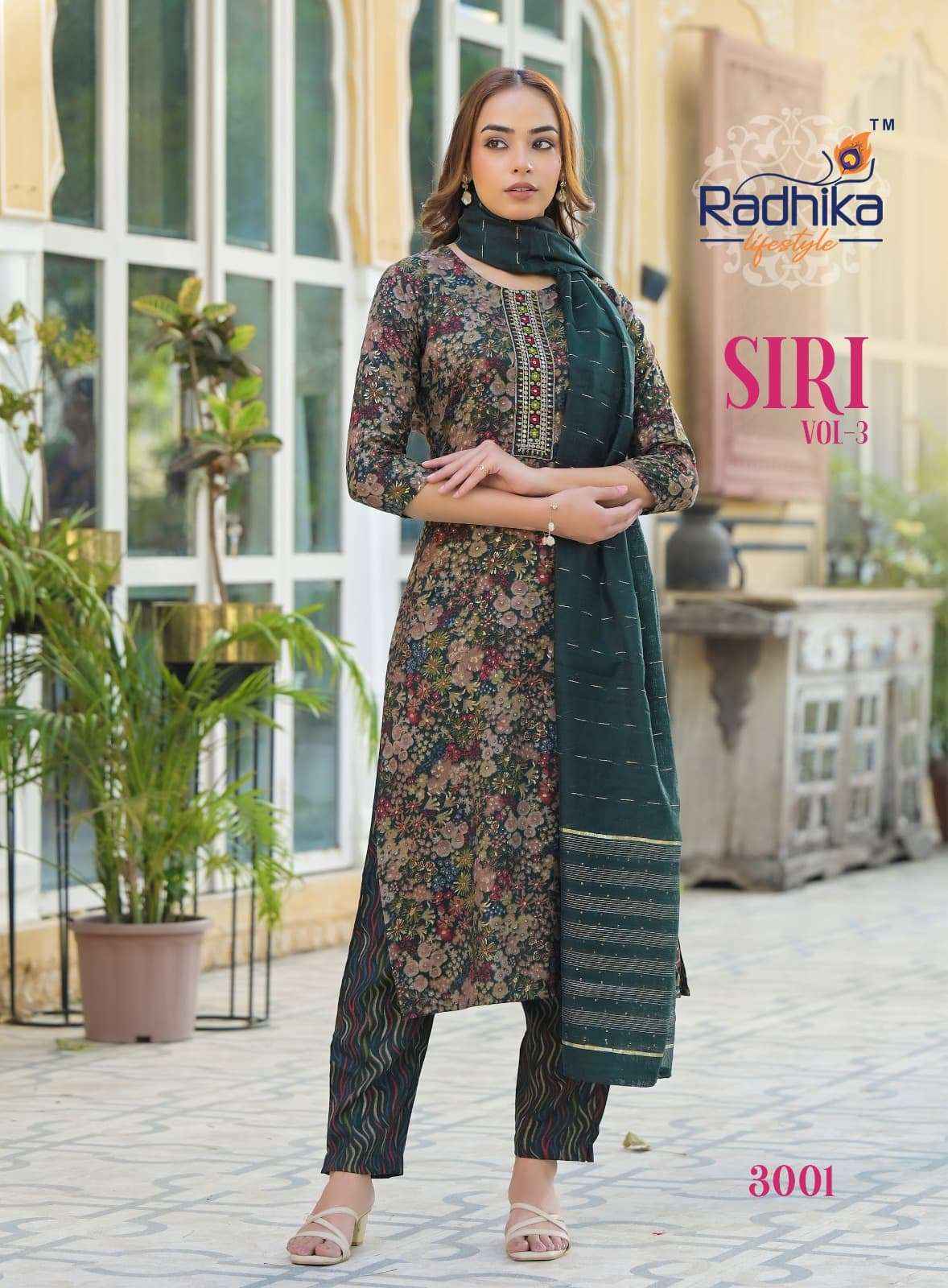 Radhika Lifestyle Siri Vol 3 Rayon Kurti Combo Set Wholesale Price ( 8 Pcs Catalog )