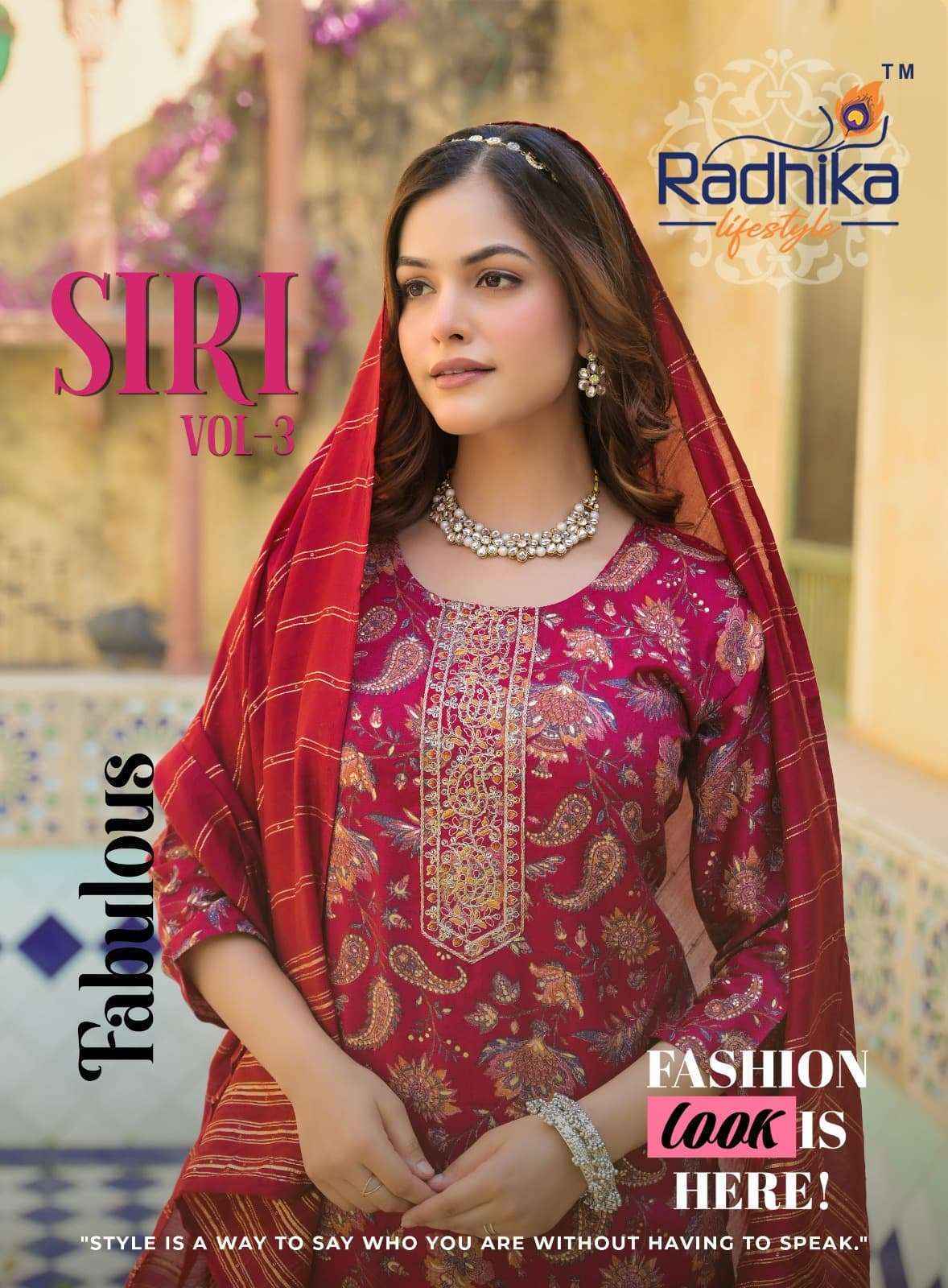 Radhika Lifestyle Siri Vol 3 Rayon Kurti Combo Set Wholesale Price ( 8 Pcs Catalog )