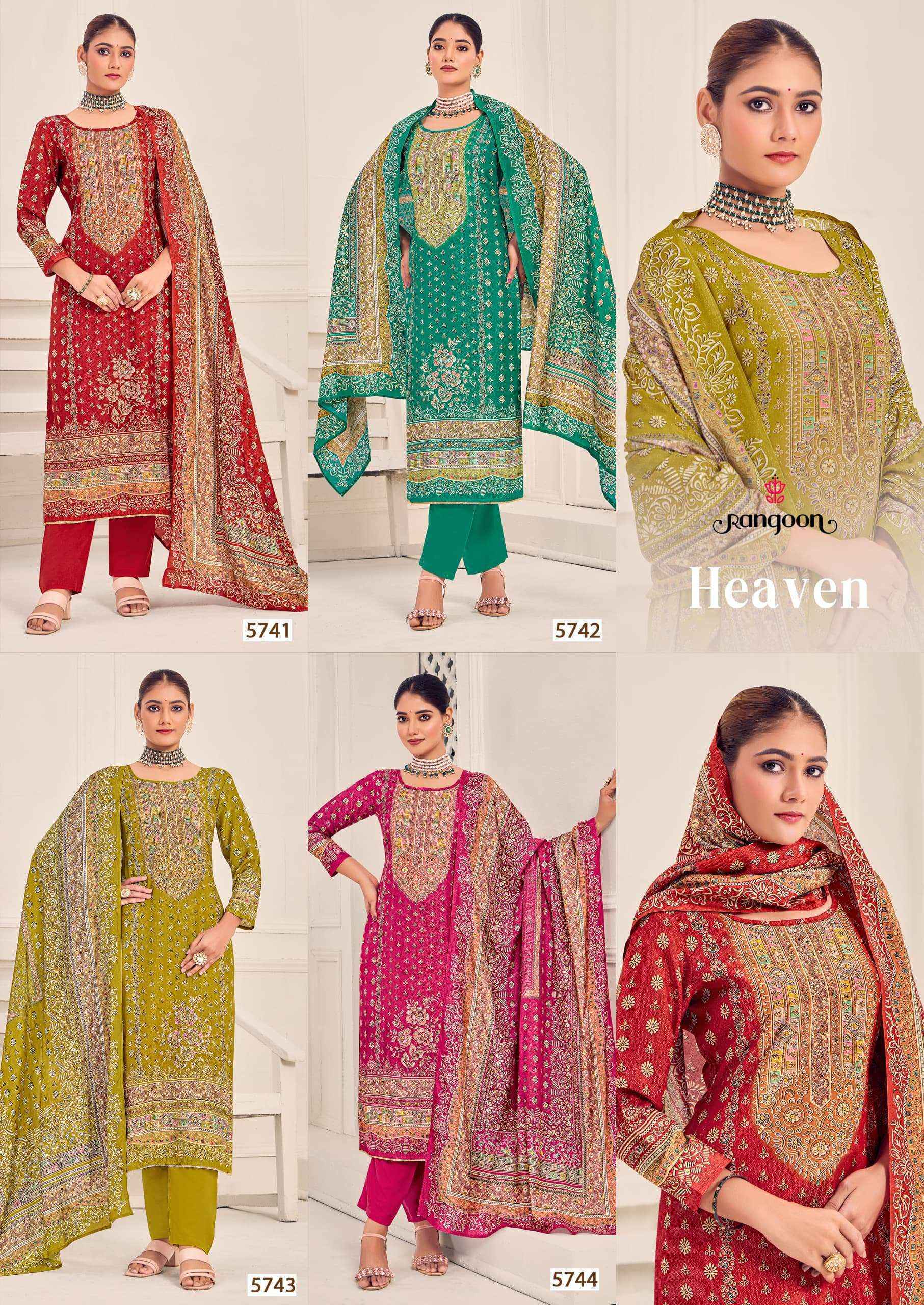 Rangoon Heaven Musline Kurti Combo Set Wholesale Rate ( 4 Pcs Catalog )