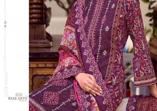 Riaz Arts Chevron Cotton Dress Material  Latest Catalog Wholesale Price ( 6 pcs Catalogue )