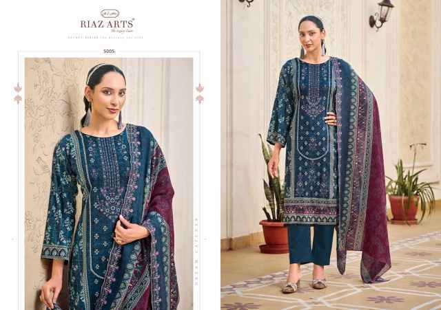 Riaz Arts Chevron Cotton Dress Material  Latest Catalog Wholesale Price ( 6 pcs Catalogue )