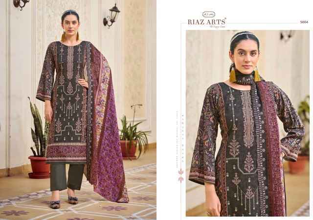 Riaz Arts Chevron Cotton Dress Material  Latest Catalog Wholesale Price ( 6 pcs Catalogue )