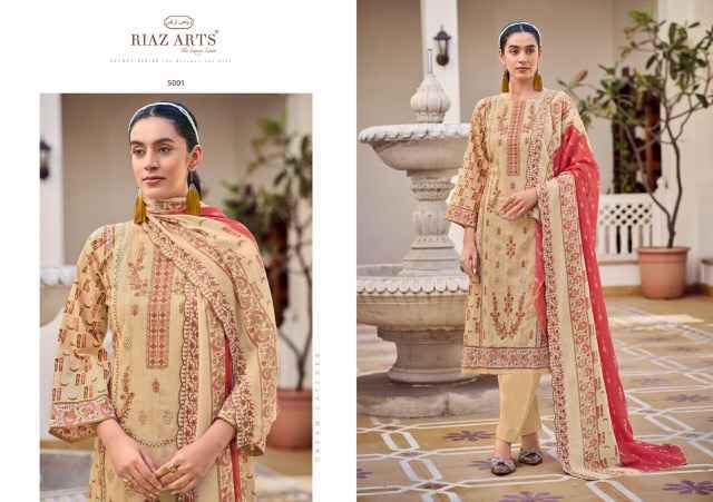 Riaz Arts Chevron Cotton Dress Material  Latest Catalog Wholesale Price ( 6 pcs Catalogue )