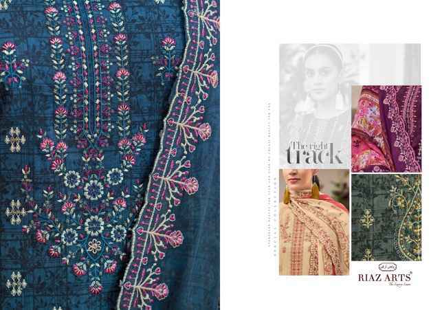 Riaz Arts Chevron Cotton Dress Material  Latest Catalog Wholesale Price ( 6 pcs Catalogue )