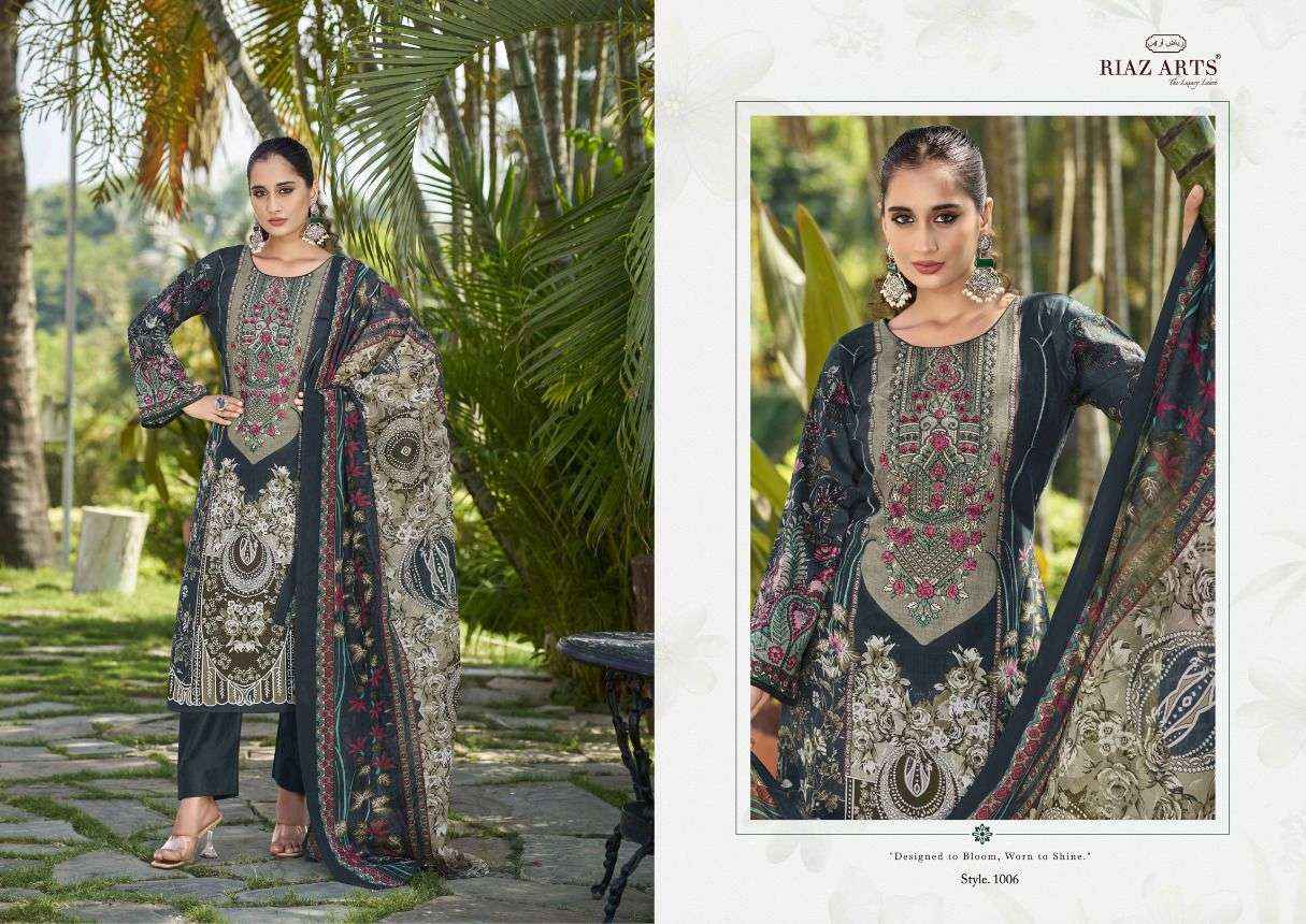 RIAZ ARTS MUSAFIR VOL 24 LAWN COTTON PRINT WITH WORK SUIT WHOLESALE PRICE ( 6 PCS CATALOG )