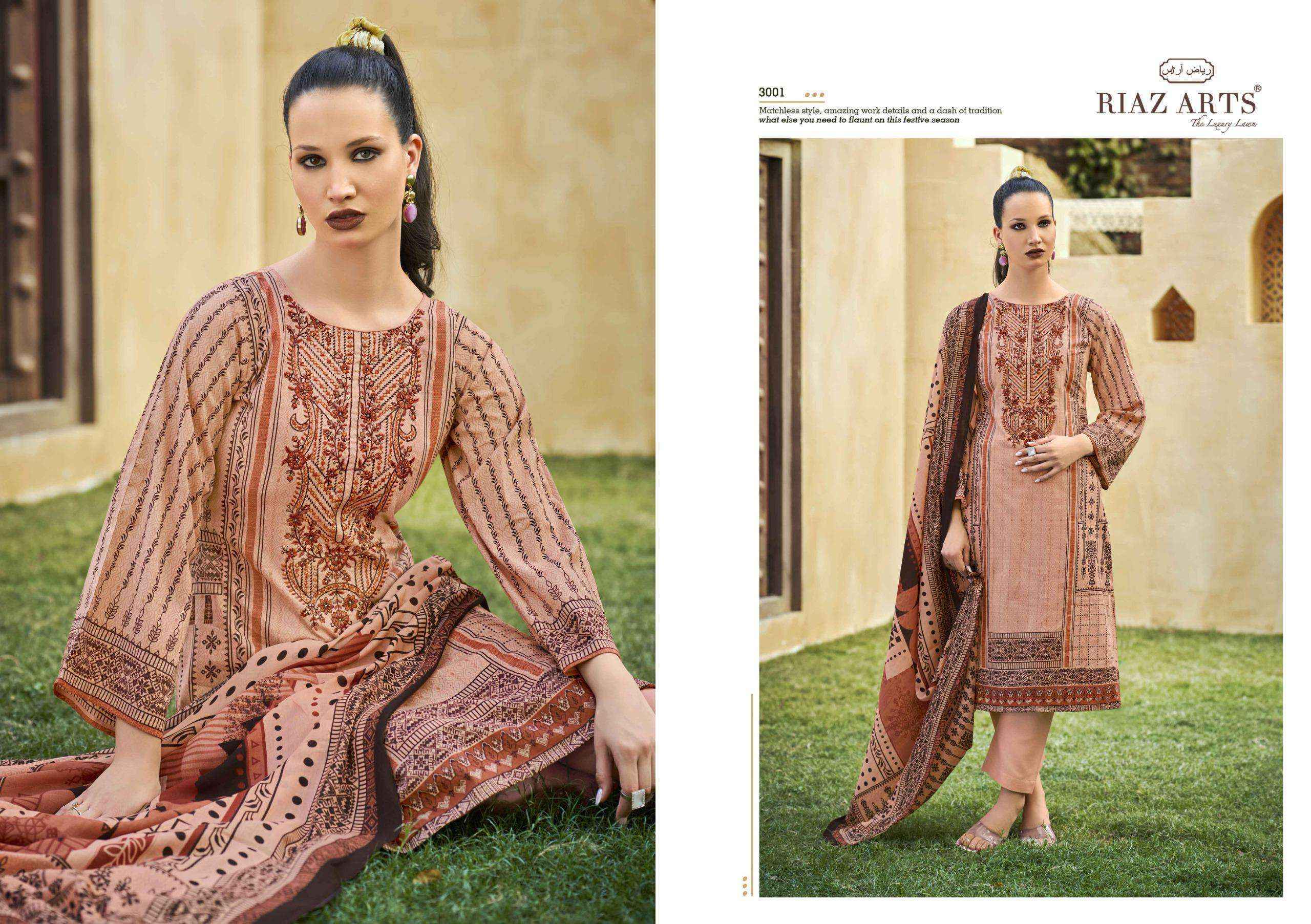 Riaz Arts Musafir Vol 25 Lawn Cotton Dress Material - Surat Market Wholesale ( 6 pcs Catalogue )