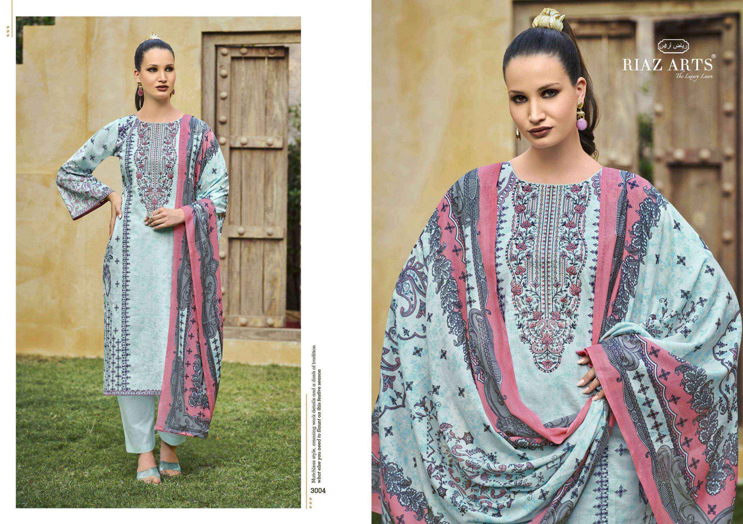Riaz Arts Musafir Vol 25 Lawn Cotton Dress Material - Surat Market Wholesale ( 6 pcs Catalogue )