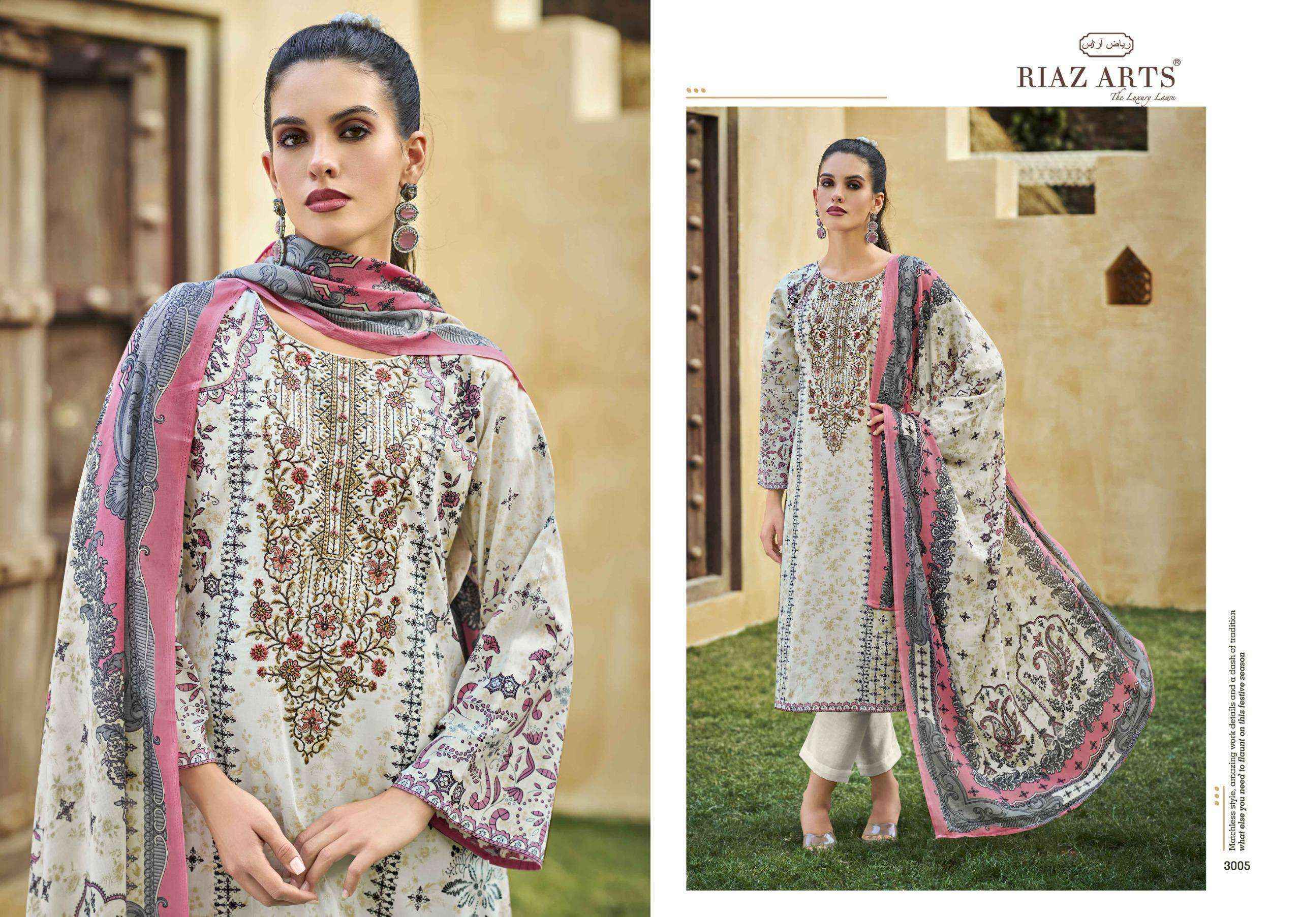 Riaz Arts Musafir Vol 25 Lawn Cotton Dress Material - Surat Market Wholesale ( 6 pcs Catalogue )