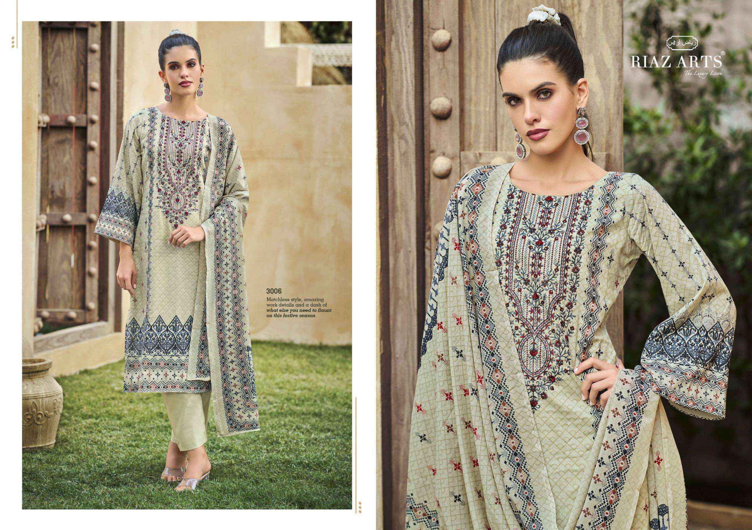 Riaz Arts Musafir Vol 25 Lawn Cotton Dress Material - Surat Market Wholesale ( 6 pcs Catalogue )